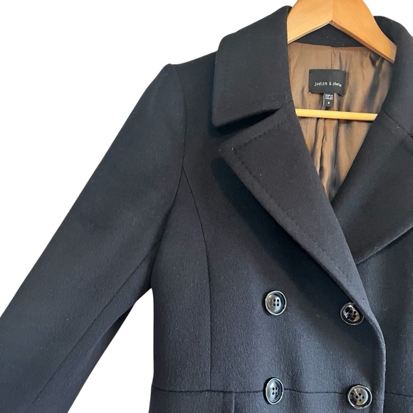 Judith & Charles wool & cashmere double breasted pea coat excellent condition - Picture 4 of 14